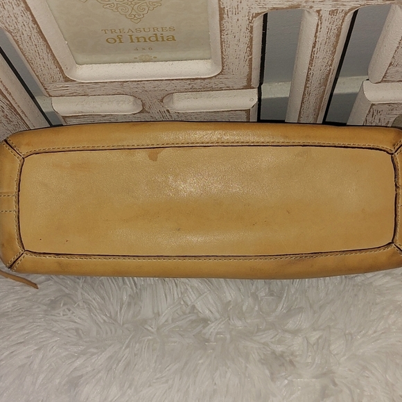 Coach beige & brown signature purse handbag medium size - Picture 9 of 10